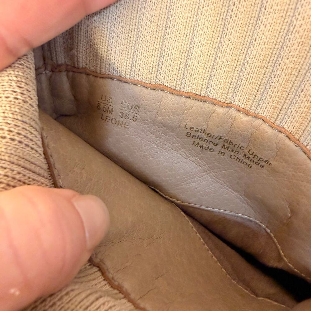 Sam Edelman Leone Lug Sole Chelsea Boot - Sesame Tan Zip Up- Size 8.5 - Picture 5 of 7